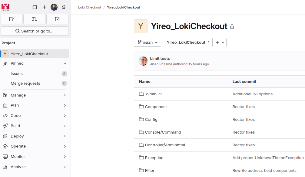 The main LokiCheckout repository in Gitlab