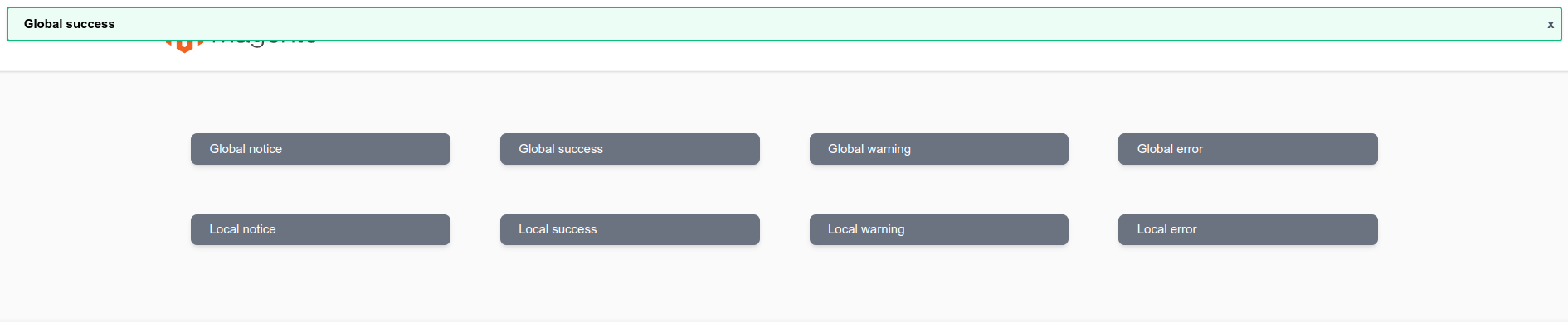 Demo of messages triggered via LokiComponents