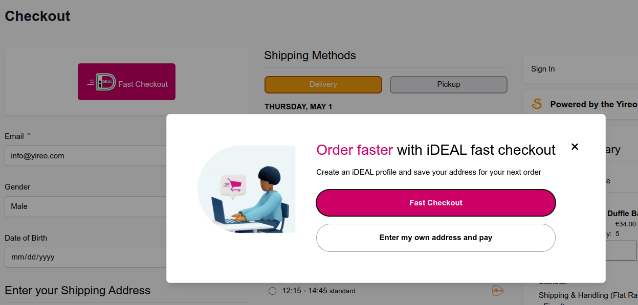 PAY iDEAL Fast Checkout