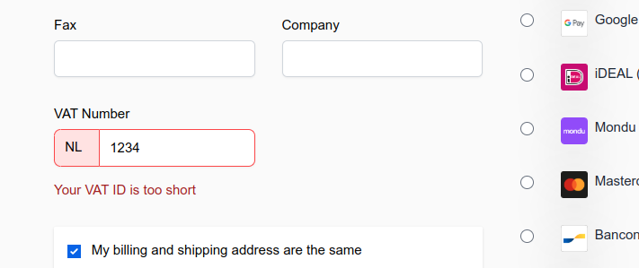 Simple client-side validation