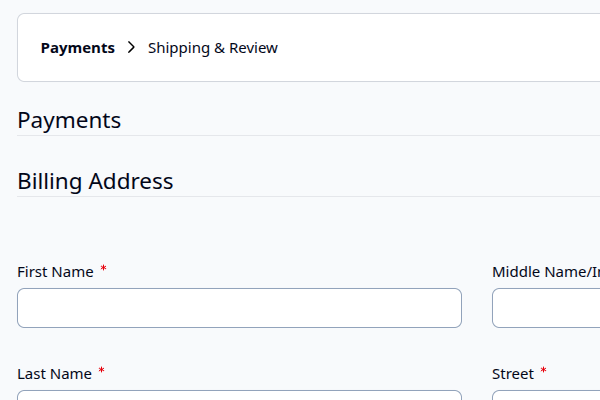 Billing First Checkout